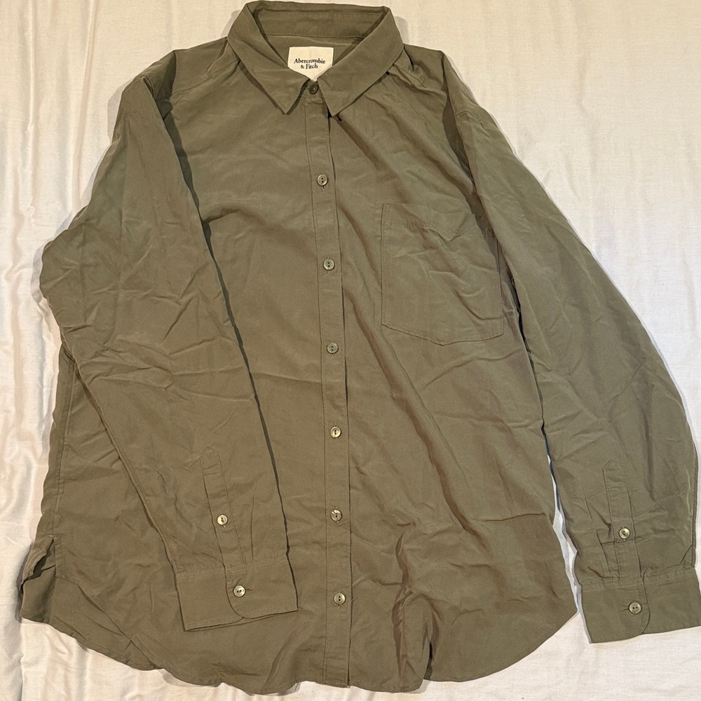 Abercrombie & Fitch Khaki Long Sleeve Shirt